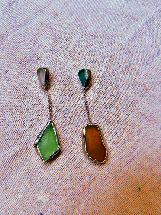 Pendientes Sea glass